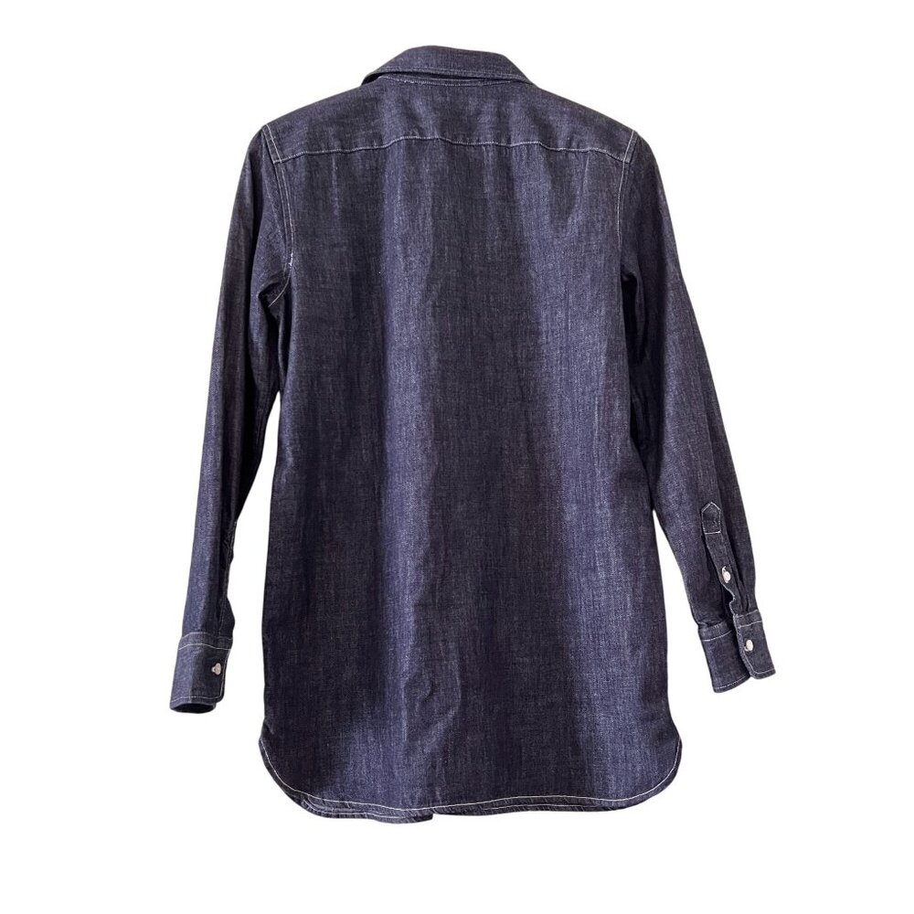 Lauren Ralph Lauren Denim Lace-Up Tunic Shirt XS 100% Cotton Long Sleeve… - Picture 3 of 16